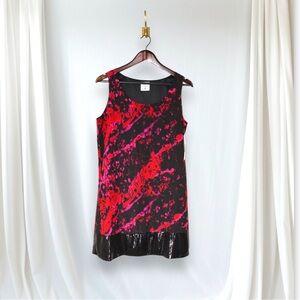 Floral and Sequin mac + jack Shift Dress